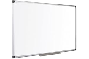 Bi-Office Maya - Pizarra blanca magnética con marco de aluminio, 200 x 120 cm