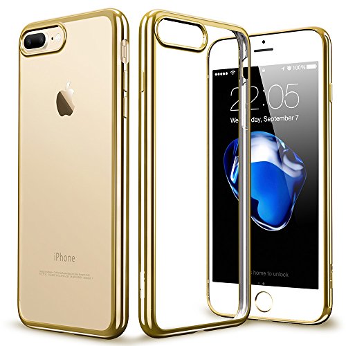 iPhone 7 Plus Funda  ESR Suave Carcasa iPhone 7 Plus Case Cover Silicona Funda para Apple iPhone 7 Plus 5 5 - Champ  n Oro