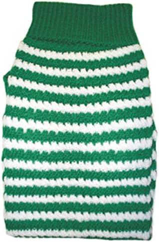 Amazing Pet Products Green W/ White Stripe Dog Sweater Size 20