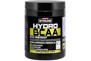 Enervit GymLine HYDRO BCAA Powder 335 g. gusto Apple-Pear Kick con Beta Alanina e Rhodiola Rosea