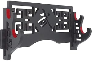 Z-fiber Support Mural épée Porte-épée présentoir rembourré Katana Wakizashi Genji et épées de samouraï,2 Tier