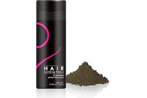 VOLLUCK Streuhaar Schütthaar zur Haarverdichtung, Haaransatz Kaschieren Haar Puder Ansatzspray Dunkelbraun Hair Fibers Hair styling Powder Haaransatz Spray Haarfasern - 25g (Mittelbraun)