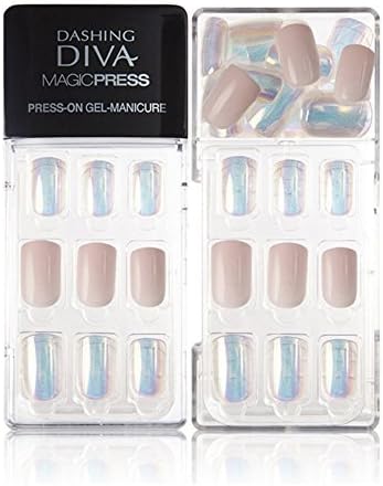 CSwonder 1Sec Finish Gel Nail Polish Tips 30P Hot Magic Press Sticker Nail Arts Design Manicure (B)
