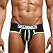 Produktbild Sonnena Herren Boxershorts, Männer Comfy Baumwolle Retroshorts Weich Drucken Shorts Unterhose Herren Niedrige Taille Elastische Atmungsaktive Briefs Sport Trunks Flache Unterwäsche (L, Schwarz)