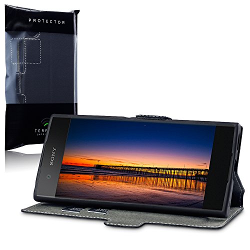 Sony Xperia XA1 Funda Cartera adaptable en posicion horizontal - Negro reviews Sony Xperia XA1 Funda Cartera adaptable en posicion horizontal - Negro