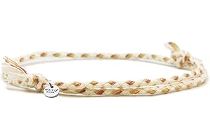 Nato Cuff - Bracciale in Cotone intrecciato - Fatto a mano in Francia - Medaglia in acciaio inossidabile 316L - Gioiello Uomo o Donna regolabile