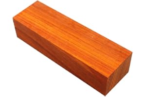 XLIJI Selezione di legno da tornitura, per manici di coltelli, maniglie, progetti di lavorazione del legno,(127 mm x 40 mm x 25 mm, Africa Padauk)