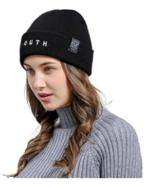 Strickmützen Herren Damen, DoraMe YOUTH KLV Männer Frauen Buchstaben Bestickt Hüte Baggy Wolle Stricken Ski Beanie...