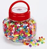 Creation Station 215 g Barrel of Beads in Assorted Styles, Pack of 1200