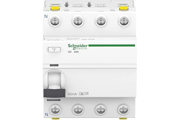 Schneider Electric A9Z21440 Felströmsbrytare iID, 4P, 40A, 30mA, Typ A