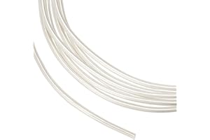 BENECREAT 1mm/18 gague 999 Alambre de Plata Esterlina, Alambre Artesanal Redondo de 0.5 m para Hacer Joyas con Envoltura de Alambre, Proyecto de Carrete, Pulsera Y Aretes