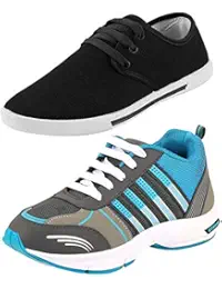 Chevit Men's Combo Pack of 2 Casual Shoes (Sneakers & Running Shoes)