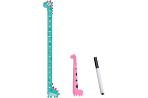 EUYKQNOI Gráfico de Altura,Gráficos de Crecimiento Altura, Medidor Niños Pared Adhesivo,Tabla de Crecimiento de la Altura del Bebé,Tabla de Altura para Bebé Dormitorio Decoración,Con bolígrafo y regla