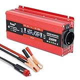 wechselrichter reiner sinus 1000w test Das LCD-Display zeigt Batteriestatus, Batteriespannung, Wechselrichter-Ausgangsspannung an. Es verfügt über USB und AC Outlets (DE Sockets)