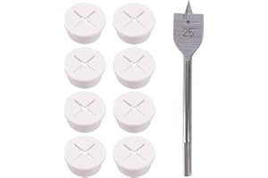 Flexibel kabelgenomföring i silikon, kabelgenomföring i gummi, för skrivbord, hålskydd, 20 mm, vit kabelgenomföring för kontor, arbetsplats, hemmatillbehör (med 25 mm borr), 8 stycken