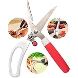 Multifunction Kitchen Scissor for Meat Poultry Chicken Fish with Safety Lock – (Pink)