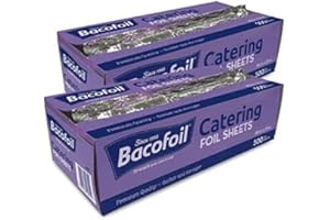 Bacofoil 30 x 27cm Catering Foil Sheets, 2 x 500 Sheets