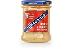 Consorcio - Bonito del Norte en Aceite de Oliva | 12 Tarros de 190 gr, Total de 2280 gr | Bonito de Santoña con Aceite de Oliva y Sal en Tarro | 100% Natural (190 gr)