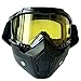 Produktbild Weituoli Motorradhelm Reitbrille Brille mit abnehmbarer Gesichtsmaske Abnehmbare nebelbeständige warme Brille Mundfilter Verstellbarer, rutschfester Riemen Bullet Fight Motocross