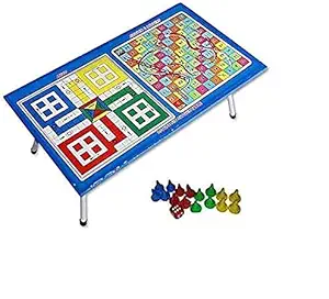 Raaya Multipurpose Ludo Table for Fun Games and Study for Kids ( Wood,Multicolour )