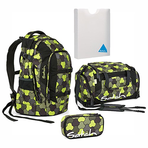 Preisvergleich Produktbild Satch PACK Jungle Flow 4er Set Schulrucksack + Schlamperbox + Sporttasche + Stylerbox