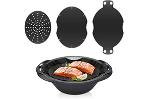 Siegvoll Folia do pieczenia Thermomix Varoma wkładana półka wielokrotnego użytku papier do pieczenia, zestaw 3 sztuk, akcesoria do Thermomix TM6, TM5, TM31, folia do pieczenia, przyjazna dla