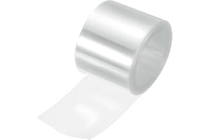 QUARKZMAN Avvolgimento Batteria PVC Guaina Termorestringente Tubo Termoretraibile Diametro 31mm Larghezza 50mm Piatto 18 Piedi Trasparente Buon isolamento per Pacco Batterie-5,5m