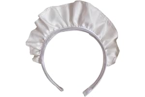 FOLODA Cerchietto bianco con volant per capelli da cameriera, splendido copricapo gotico per cosplay, accessori per capelli da cameriera, copricapo gotico