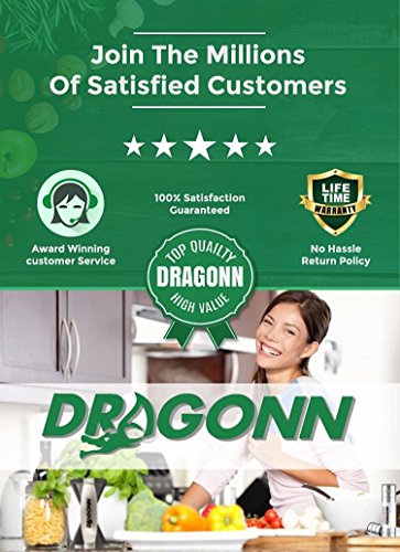 DRAGONN Beste Premium Zester Reibe, Vierkantreibe, Scharfe Klinge aus rostfreiem Stahl – Schwarz Griff + Sicherheitsabdeckung - 7