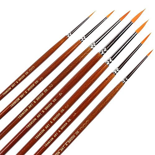 supass Pinsel-Set Miniatur Pinsel für Öl Acryl Aquarell Nail Künstler Malerei 7 pcs