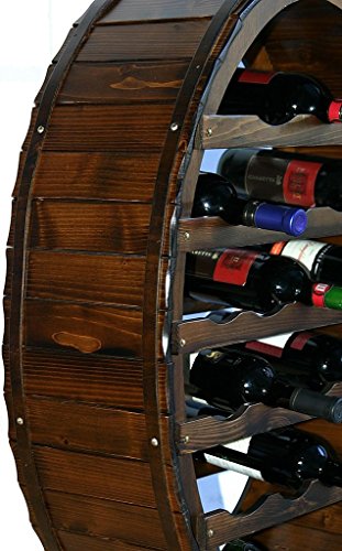Massivholz Weinregal Flaschenregal Weinfass 24 Flaschen Holz Fichte massiv kolonial - 3
