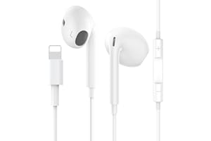 OLKIEQZ iPhone-Kopfhörer mit Kabel, [MFI-Zertifiziert] In-Ear-Kopfhörer mit Mikrofon und Lautstärkeregler, HiFi-Stereo-Ohrhörer mit Lightning-Anschluss Kompatibel mit iPhone 14 Pro/14/13 Mini/12/SE/11/X/8/7