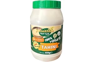 BAZACHI Alnaklah Natural Tahini Paste - Premium Ground Sesame Spread, 100% Pure & All-Natural, Perfect for Cooking, Sauces, and Dips (850g, 1, count)
