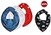 Produktbild  SUPER KOMBI-SET  PIPPI 3er Set Jungen Baby Kinder HALSTUCH 3 Stück blau / weiß / rot  + GRATIS 1 Bestseller Halstuch Autos auf dunkelblau 