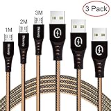 Electrely 3Pack Micro USB Cable for Android, 3ft/6ft/10ft Denim Braided Fast Cha