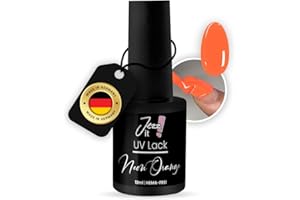 Jezz it! - Premium UV Nagellack Neon Orange für Allergiker – Langlebiger Gel Nagellack, UV & LED kompatibel - Made in DE