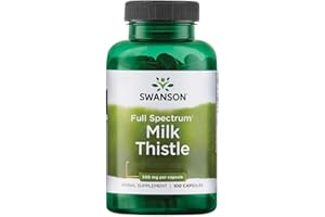 Swanson, Full Spectrum Milk Thistle (Chardon-Marie), 500mg, 100 Capsules, Sans Soja, Sans Gluten, Sans OGM