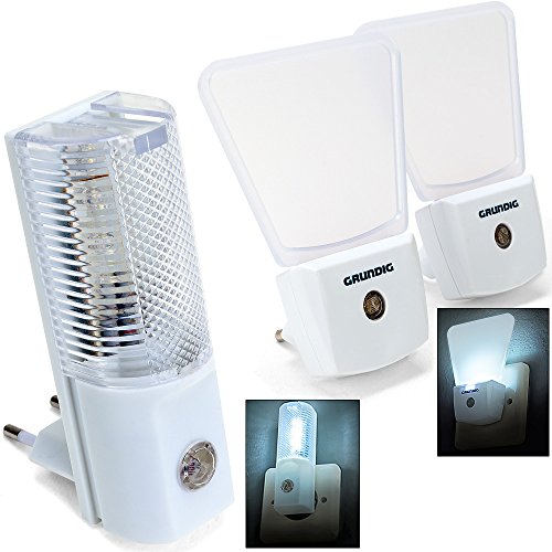 Preisvergleich Produktbild 2x LED Nachtlicht SETWAHL Nachtlampe Schlaflicht SET