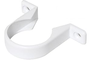 FLOPLAST Solvent White 40mm (43mm) Waste Pipe Clip - Bag of 5