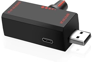 MEIRIYFA Ventilateur USB Governor sans fil - 5 V 2 A - USB/type C - Bouton de contrôle du volume d'air - Module de vitesse du vent