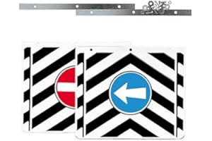 AutoScheich® Universal Schmutzfänger Spritzlappen Set 35x30cm Truck LKW Anhänger Auflieger hinten vorn Schutz mit Verkehrszeichen