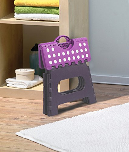 COM-FOUR® Klapptritt, mit Gumminoppen in lila (1 Stück – lila) - 3