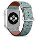 Produktbild Kompatibel mit für Big Apple Watch 42mm & 44mm - Uhrenarmband Ersatzarmbänder Lederarmband mit Edelstahl-Verschluss und Adapter (Gekritzel-Art-Bild)