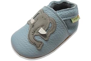SAYOYO Fleur de Prunier Chaussures de bébé en Cuir Souple Chaussures Semelle Douce