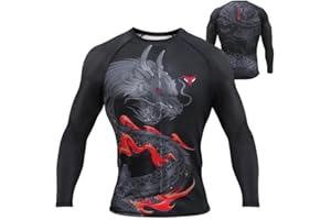 Mytra Fusion Rashguard BJJ Breathable & Ultra Lightweight Maglia Compressione Uomo MMA Rashguard per Palestra, Allenamento, Corsa e Ciclismo