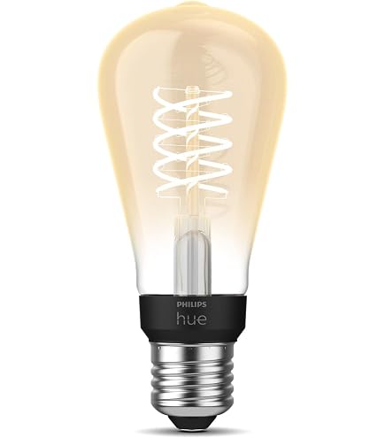 Philips Hue White Filament Regular A60 LED Smart Light Bulb 1 Pack