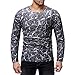 Produktbild Saingace Herren Longsleeve Langarmshirt Shirt,Lässige Casual Oansatz Bedrucktes Pullover Top Bluse