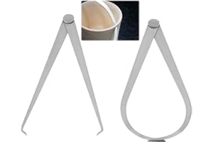 VAGAW Inside Outside Caliper,2Pcs 150mm 6 Inch Stainless Steel Pottery Caliper,calipers Measuring Tool,Caliper Firm Friction Joint Measuring Tool,Measuring The Sculpture Potter Clay Tube