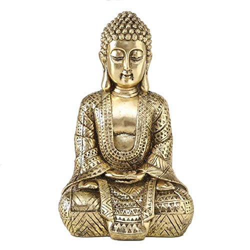 Home Collection Casa Decorazioni Accessori Scultura Statua Buddha Seduto Oro H 30 cm