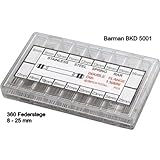 Barman BKD 5001 Federsteg-Set 360-teilig für Uhrenarmbänder (8-25 mm) Federstege - Federstifte - Uhrenstifte in Klarsichtbox